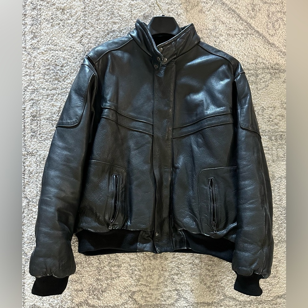 Men's Leather snowmobiling Jacket